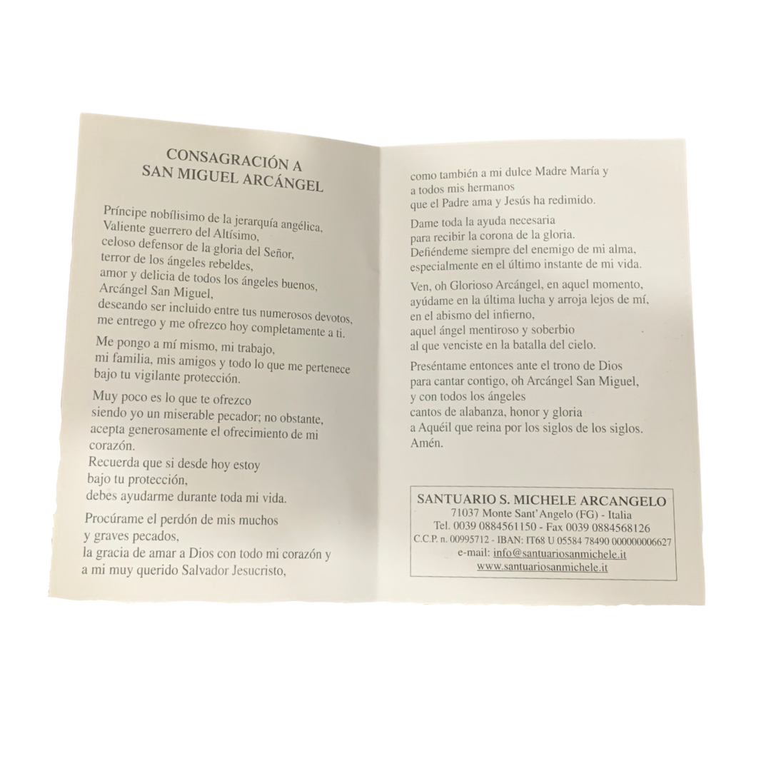 St. Michael Prayer Pamphlet with Medal