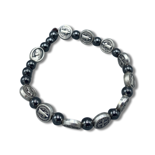 St. Benedict Medal Decade Rosary Elastic Bracelet