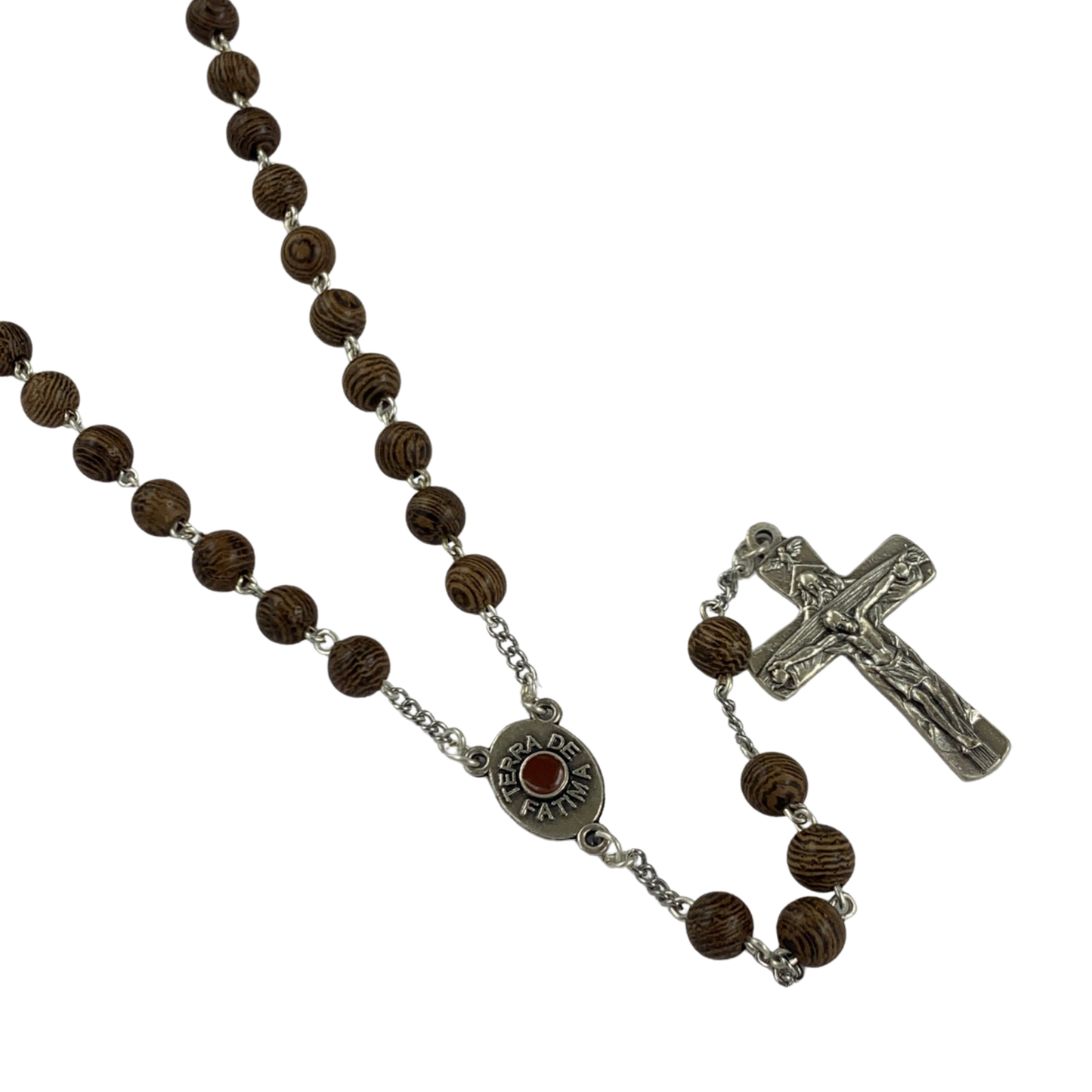 Striped Wood Fatima Rosary