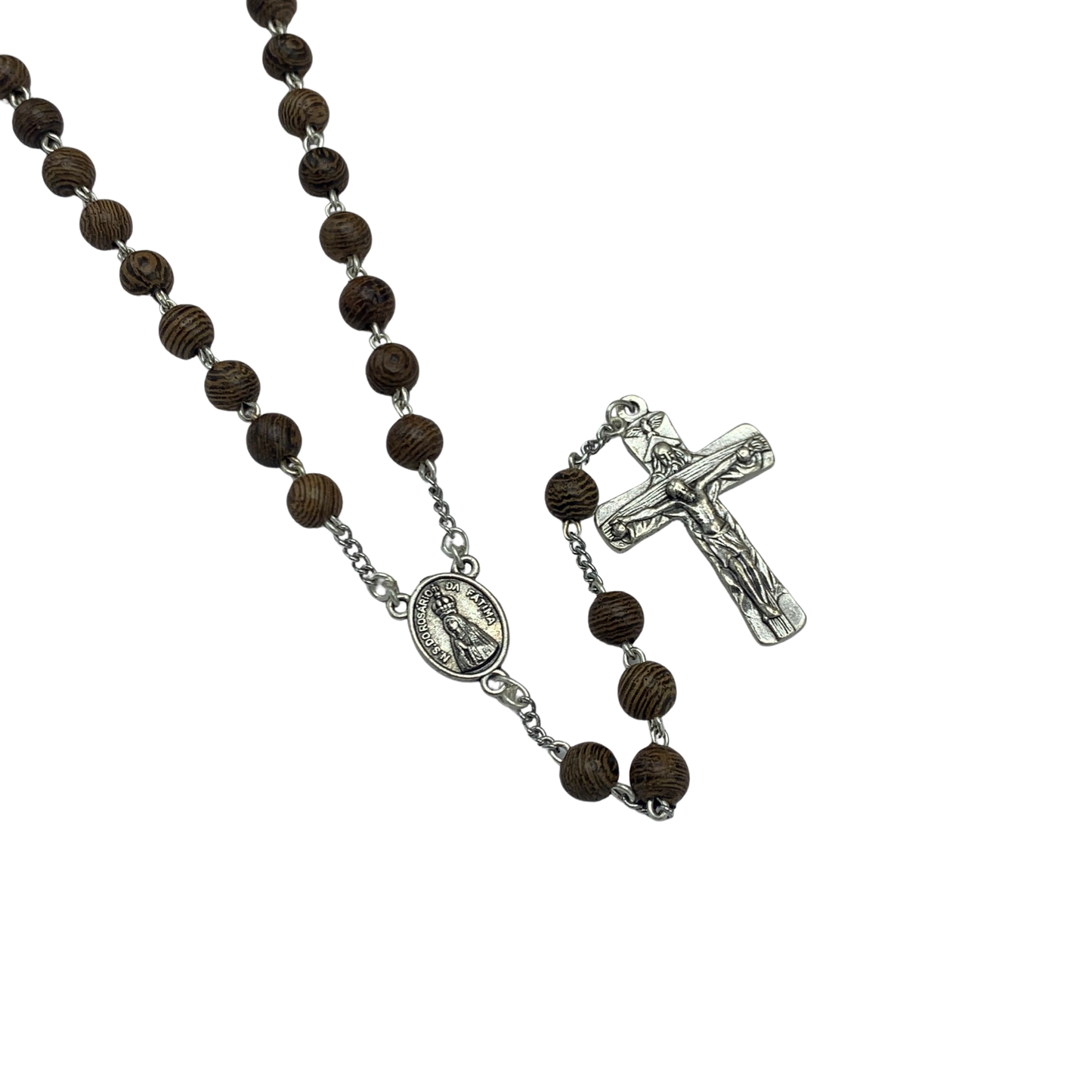 Striped Wood Fatima Rosary