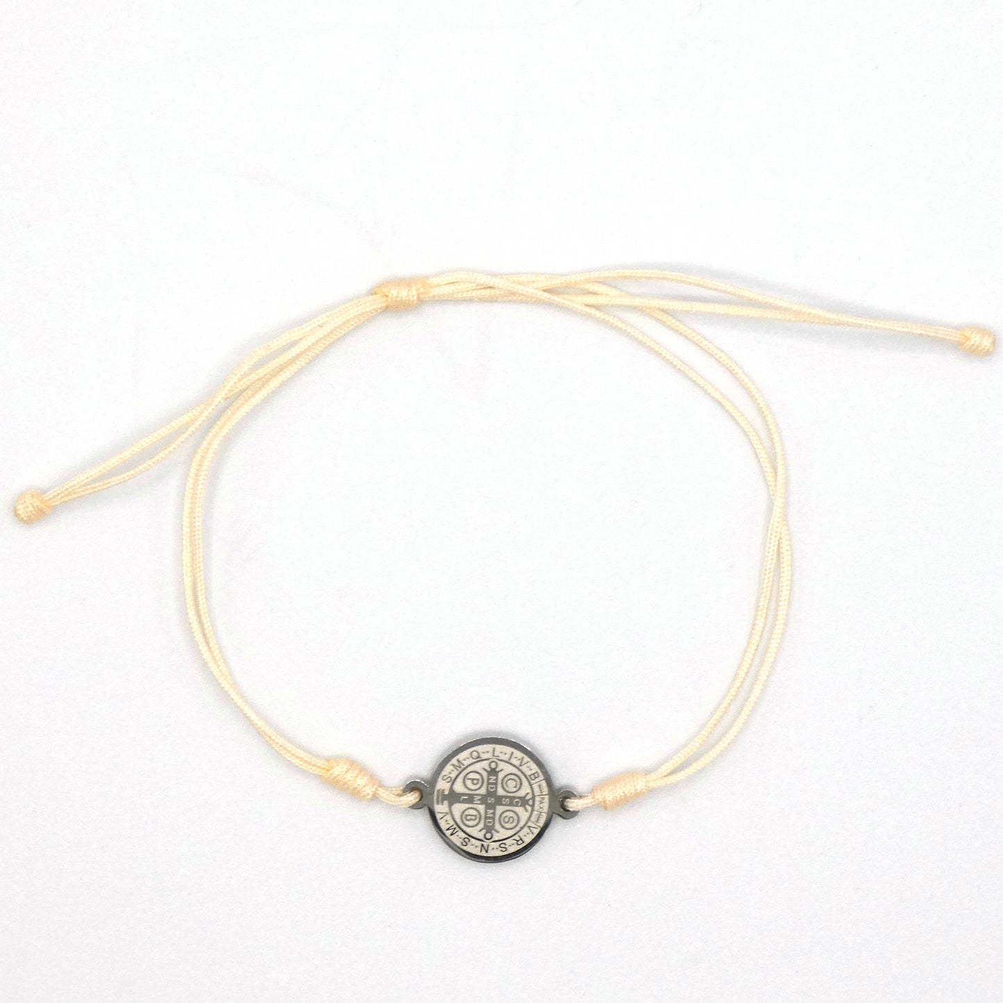 Etched St. Benedict Medal Bracelet of Assorted Colors