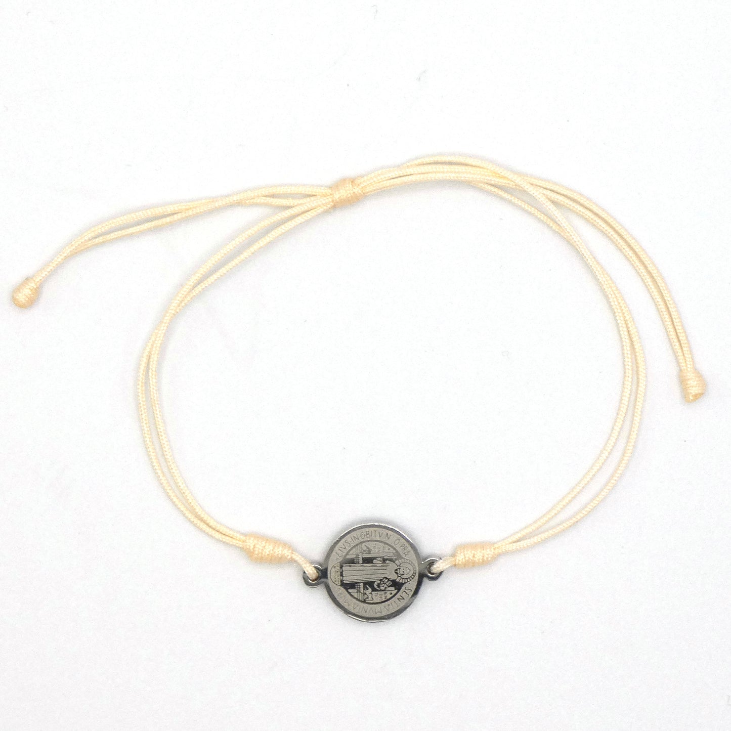 Etched St. Benedict Medal Bracelet of Assorted Colors