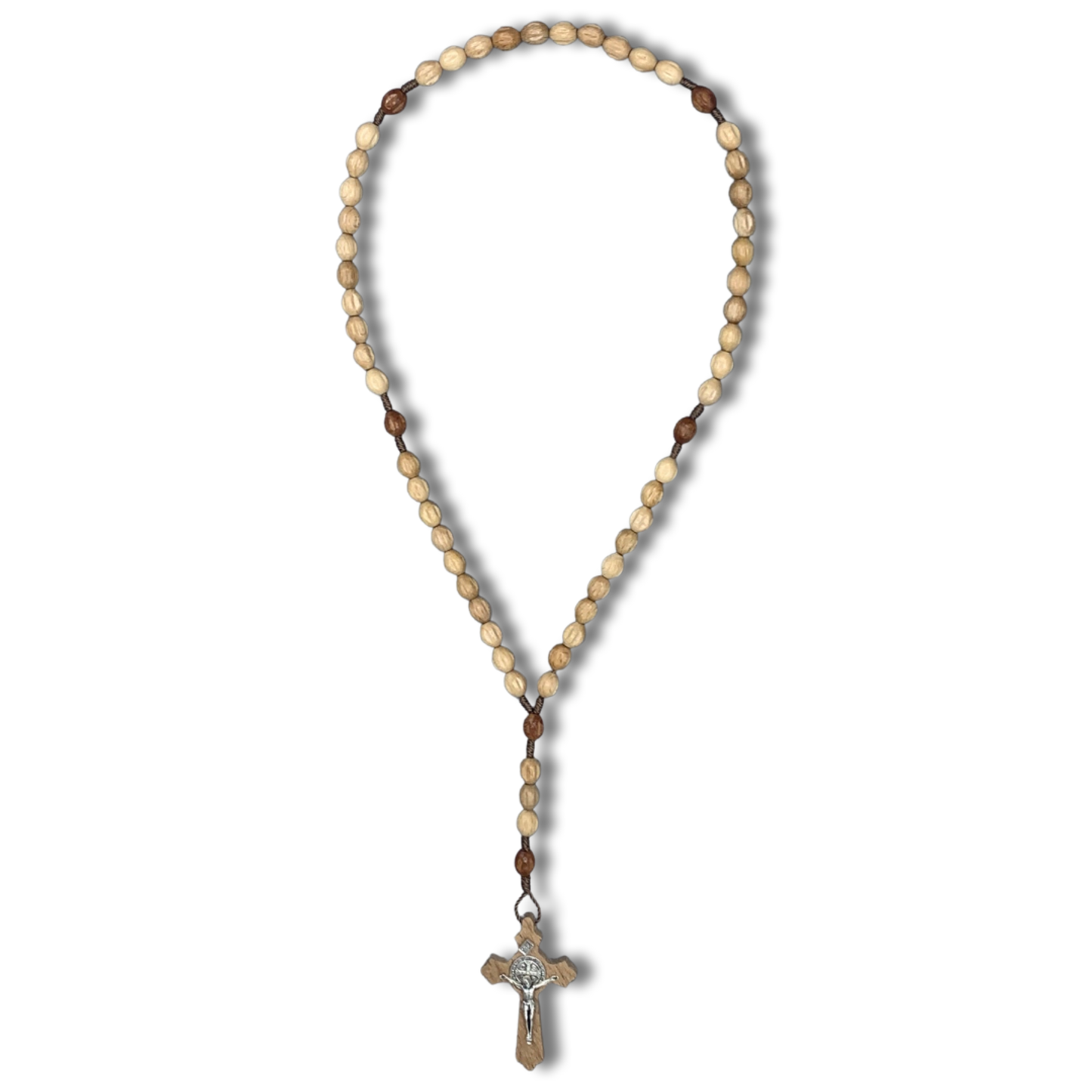 Wood St. Benedict Crucifix Rosary of Assorted Colors