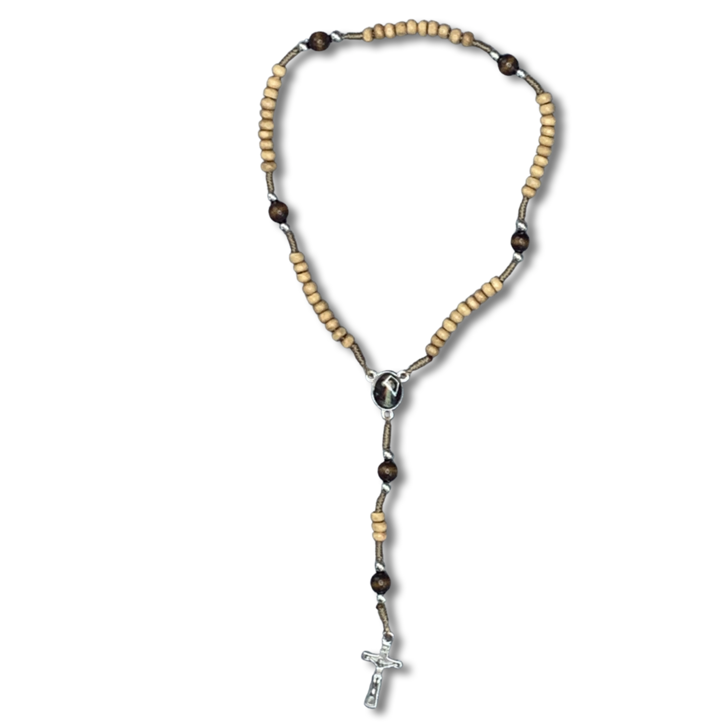 Tiny Queen of Peace Rosary of Assorted Colors with Holy Card