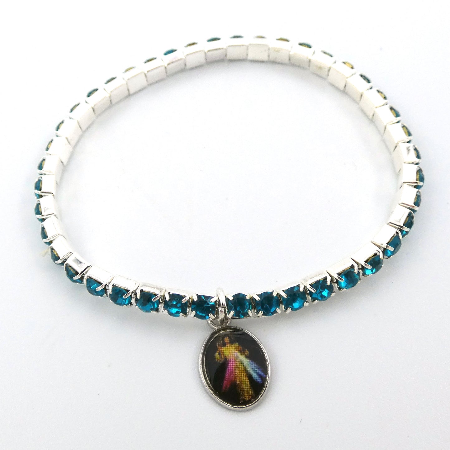 Rhinestone Tennis Bracelet of Assorted Colors