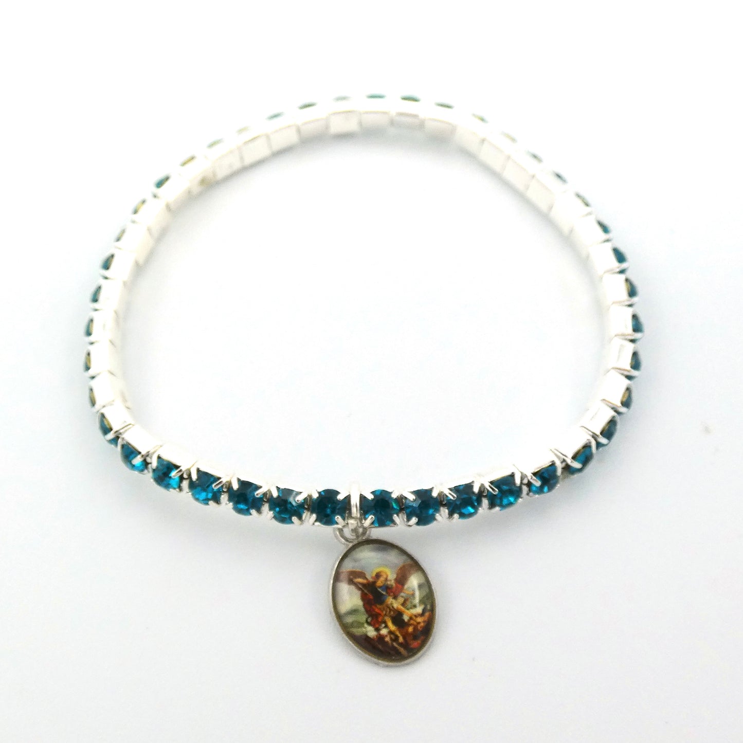 Rhinestone Tennis Bracelet of Assorted Colors