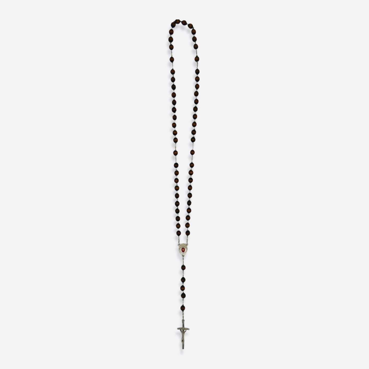 Wood St. Faustina Rosary with Relic