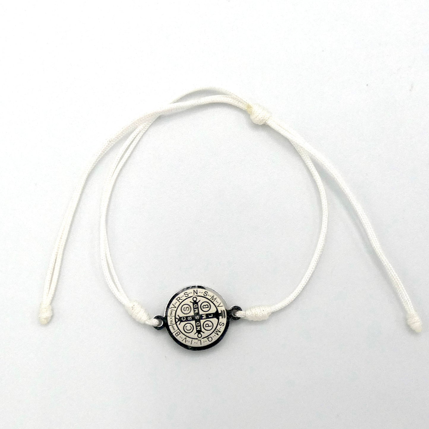 Etched St. Benedict Medal Bracelet of Assorted Colors