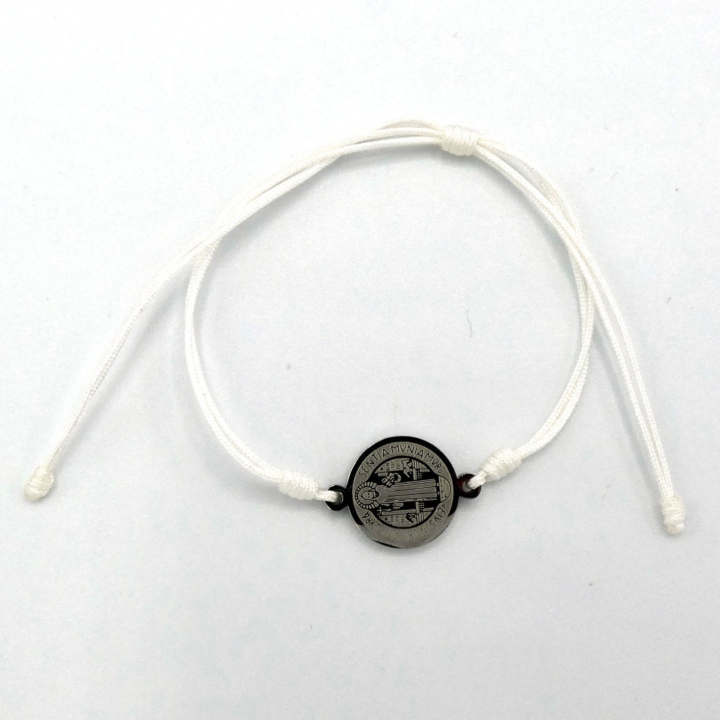 Etched St. Benedict Medal Bracelet of Assorted Colors