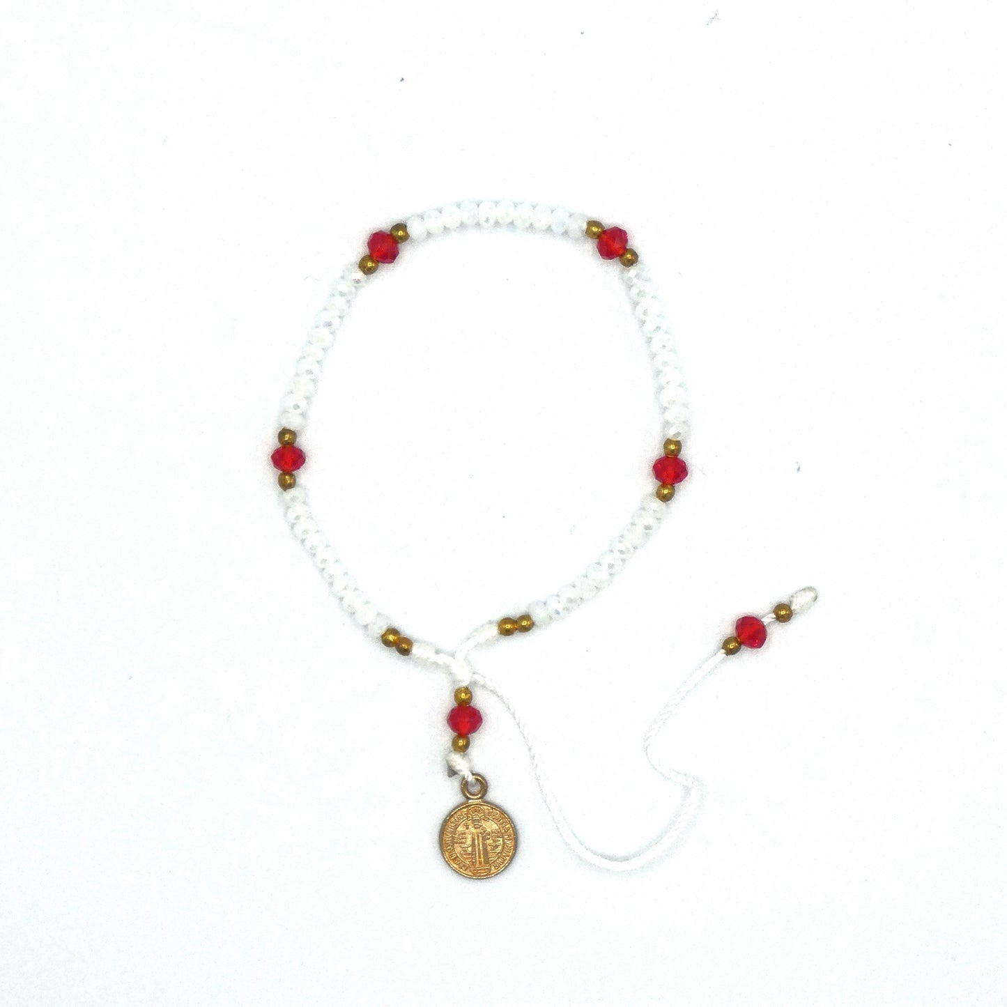 Rosary Bracelet of Assorted Colors and Medals