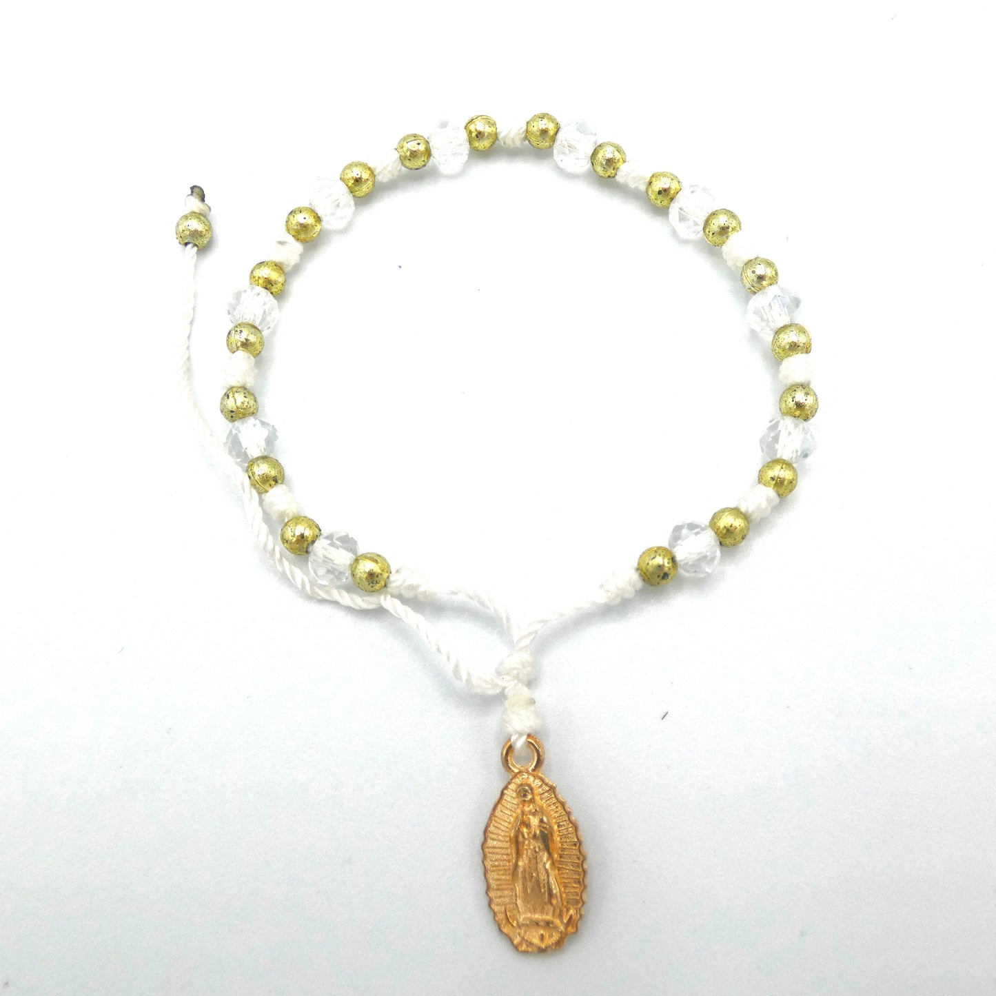 Mexican Guadalupe Decade Rosary Bracelet of Assorted Colors