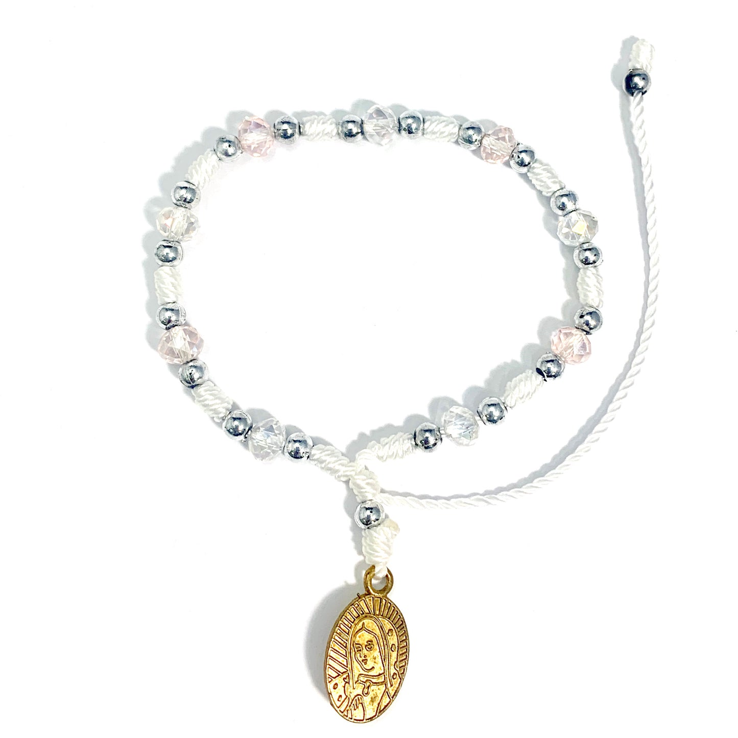 Mexican Guadalupe Decade Rosary Bracelet of Assorted Colors