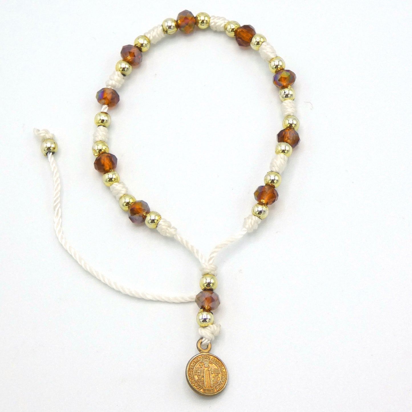 Mexican St. Benedict Decade Rosary Bracelet of Assorted Colors