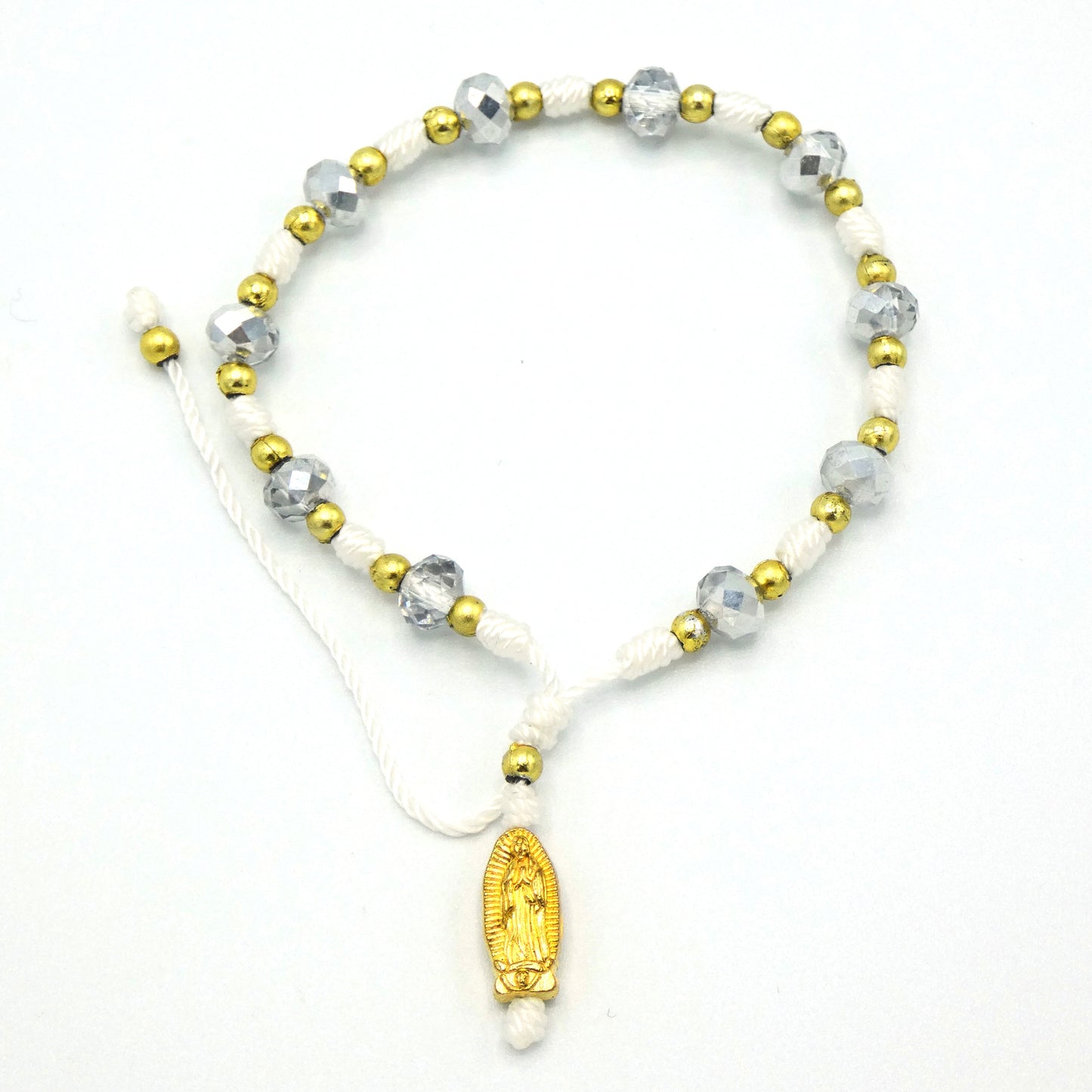 Mexican Guadalupe Decade Rosary Bracelet of Assorted Colors