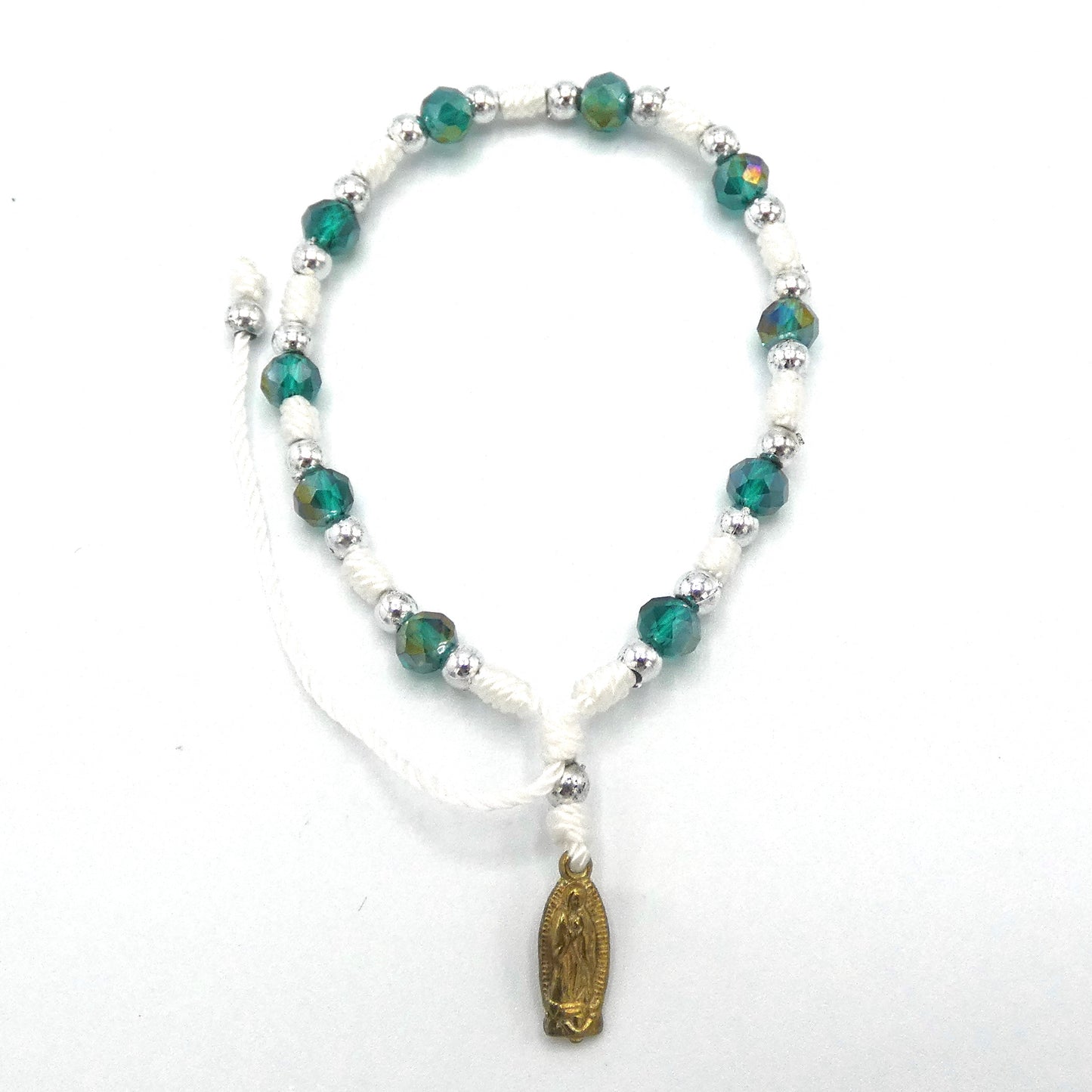Mexican Guadalupe Decade Rosary Bracelet of Assorted Colors