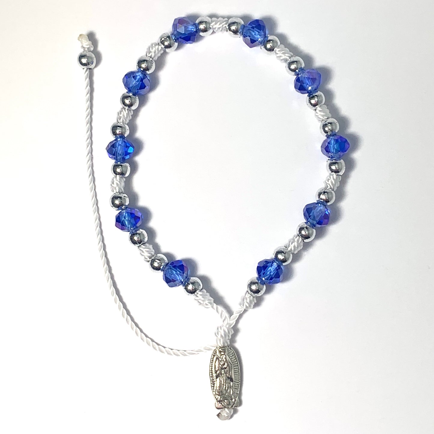 Mexican Guadalupe Decade Rosary Bracelet of Assorted Colors