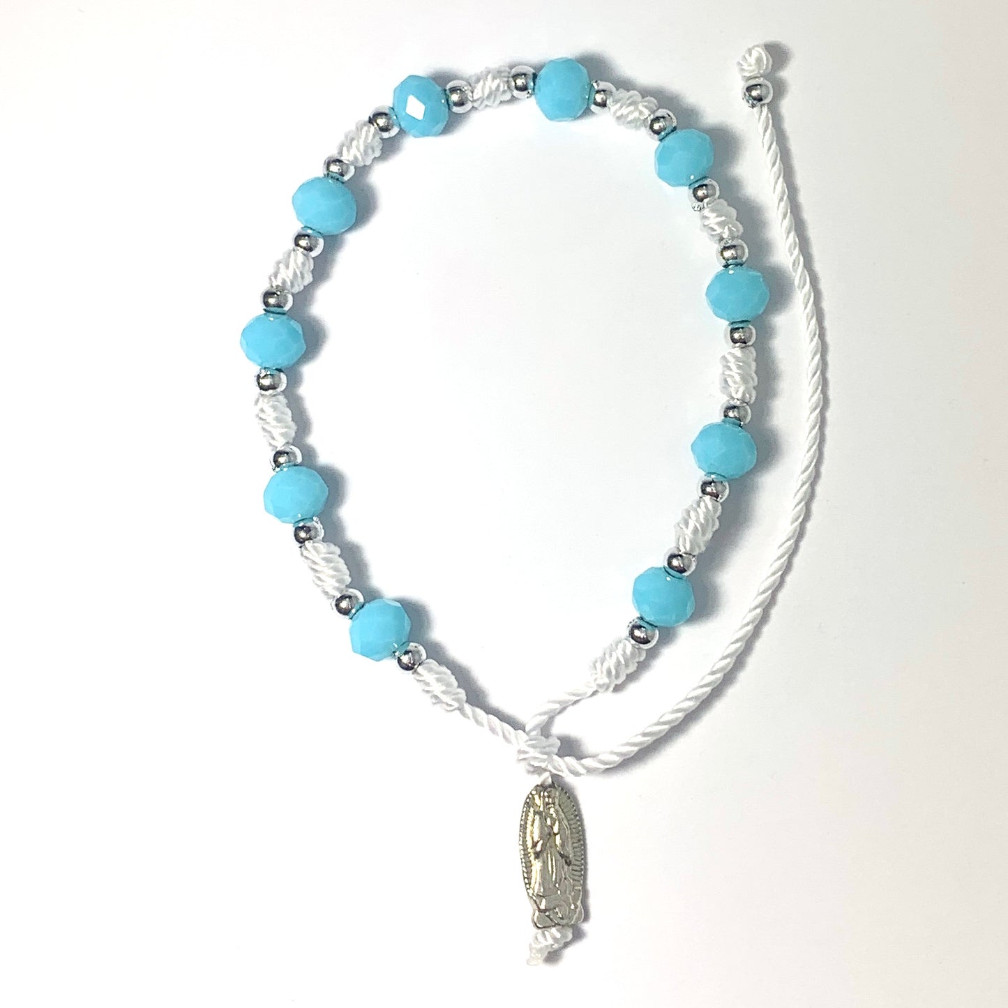 Mexican Guadalupe Decade Rosary Bracelet of Assorted Colors