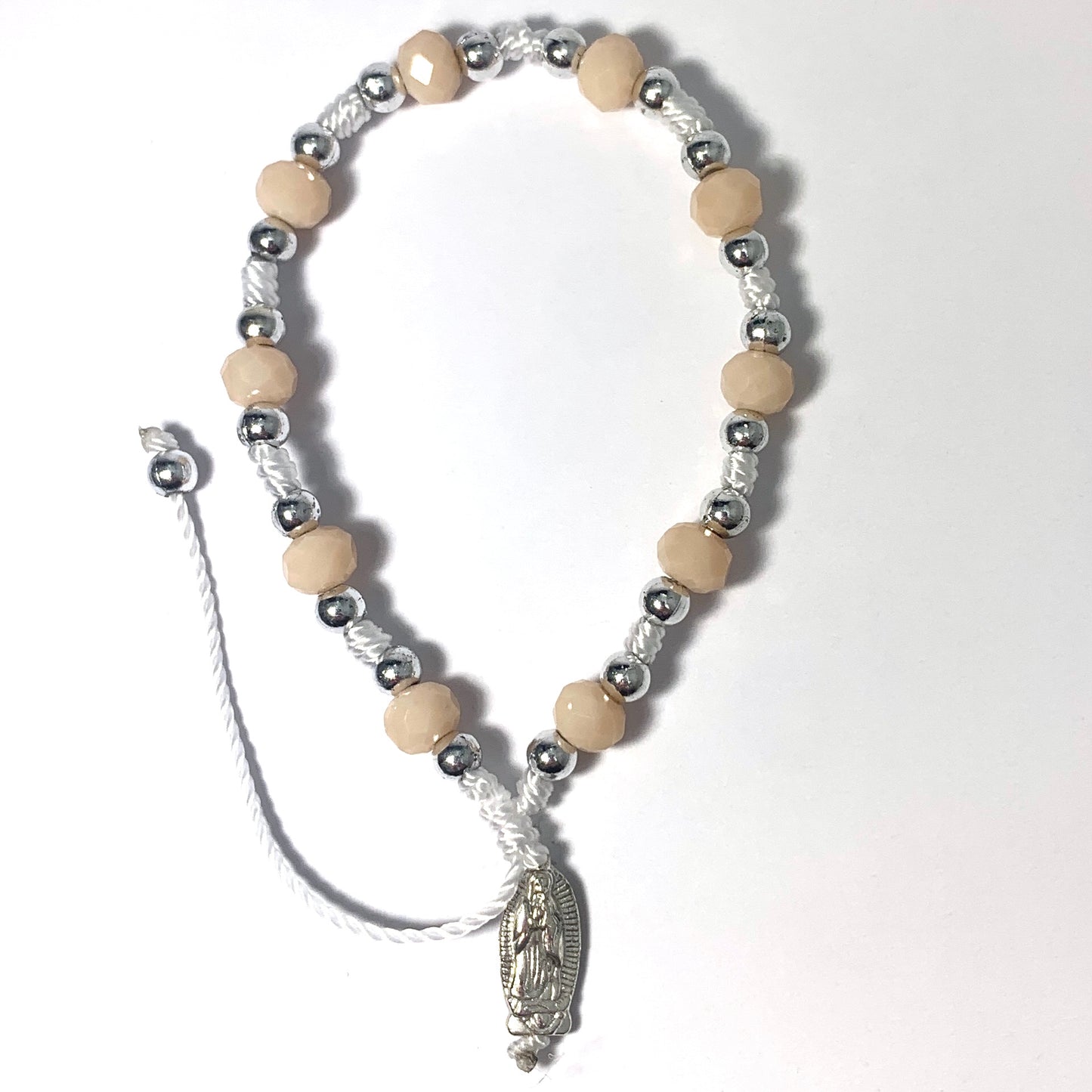 Mexican Guadalupe Decade Rosary Bracelet of Assorted Colors
