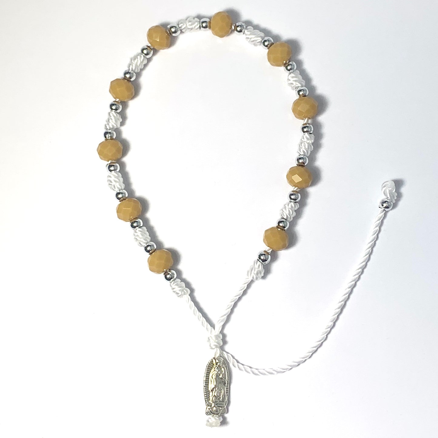Mexican Guadalupe Decade Rosary Bracelet of Assorted Colors