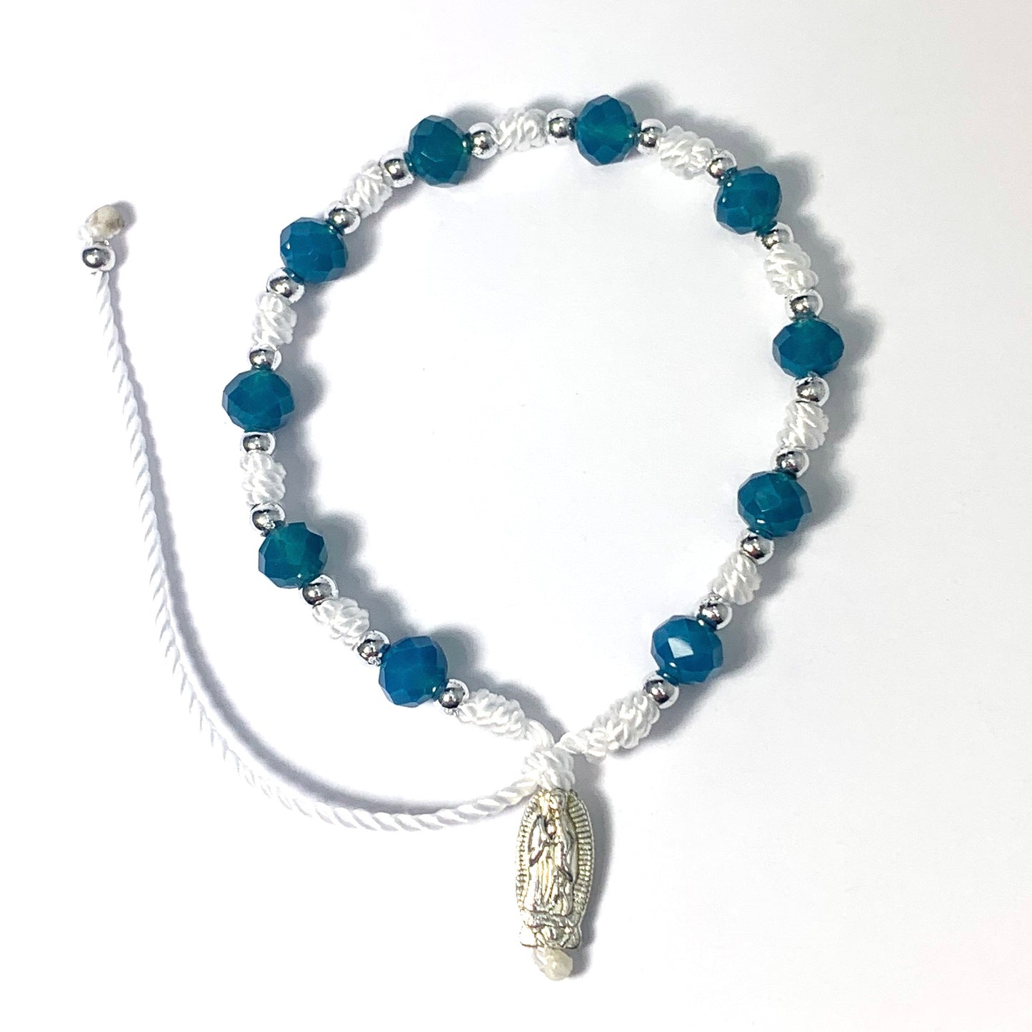 Mexican Guadalupe Decade Rosary Bracelet of Assorted Colors