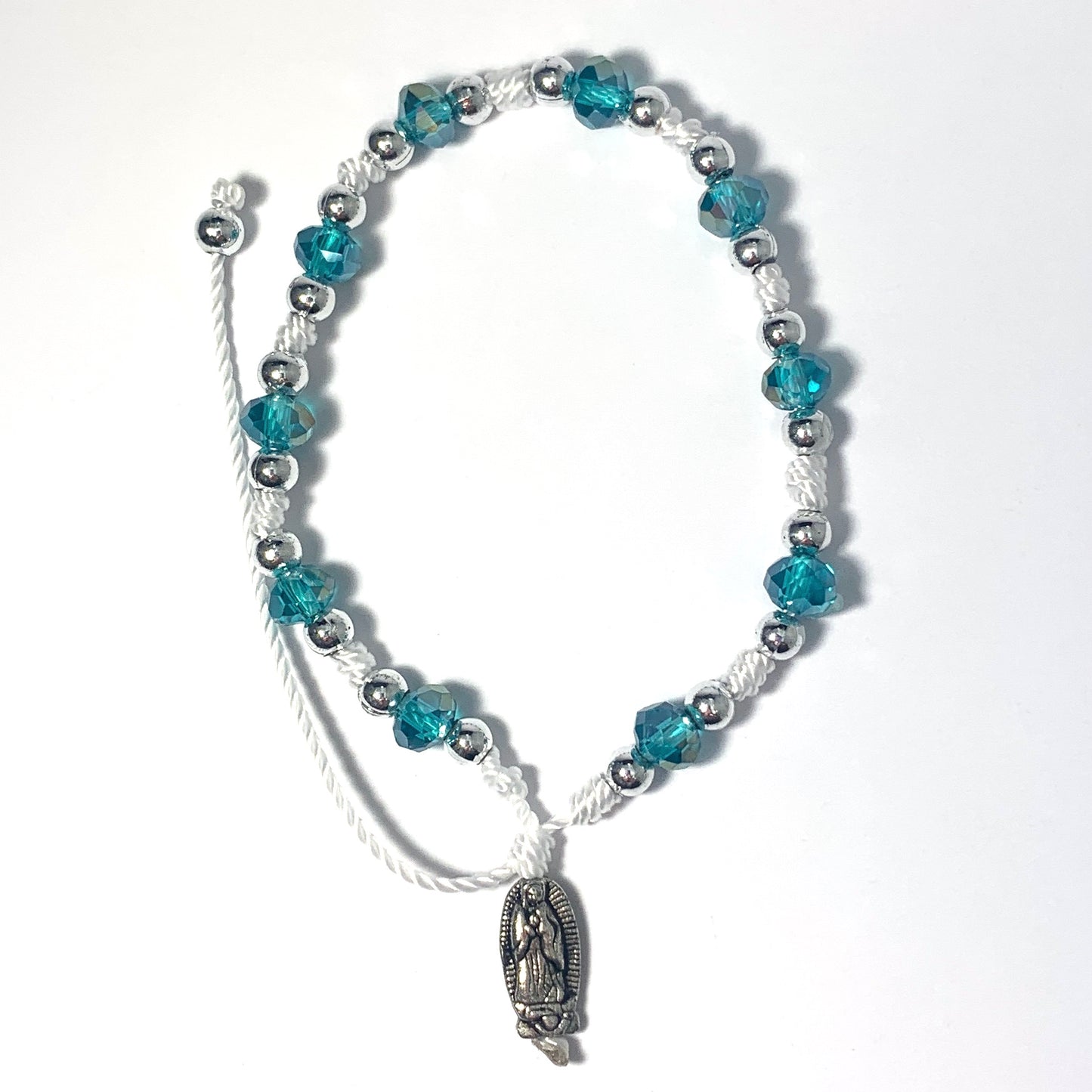 Mexican Guadalupe Decade Rosary Bracelet of Assorted Colors