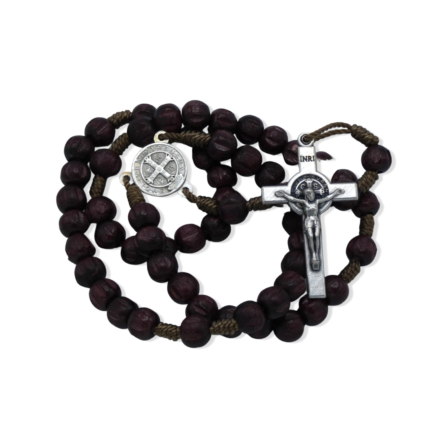 Wood Beads St. Benedict Rosary of Assorted Colors