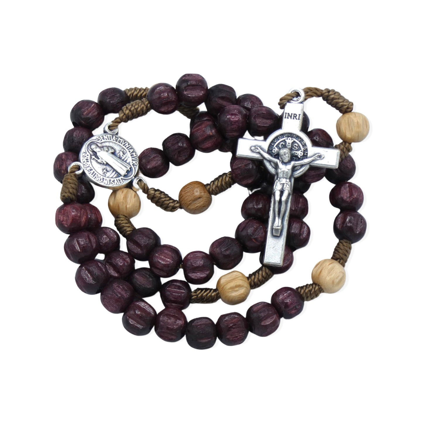 Wood Beads St. Benedict Rosary of Assorted Colors