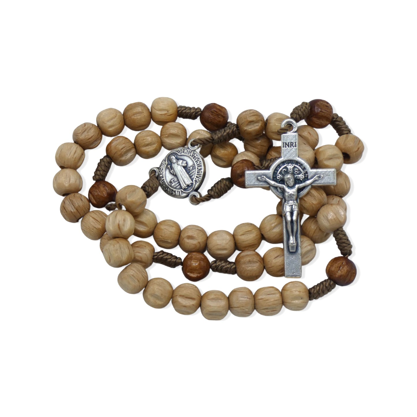 Wood Beads St. Benedict Rosary of Assorted Colors