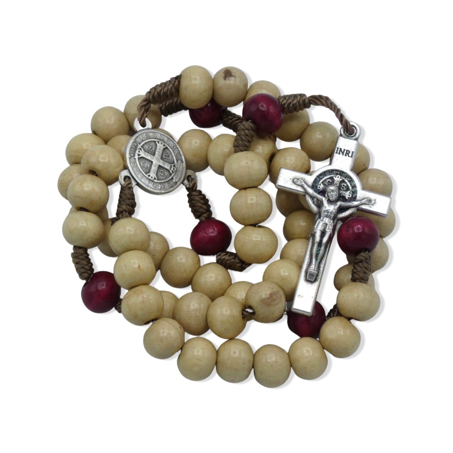 Wood Beads St. Benedict Rosary of Assorted Colors