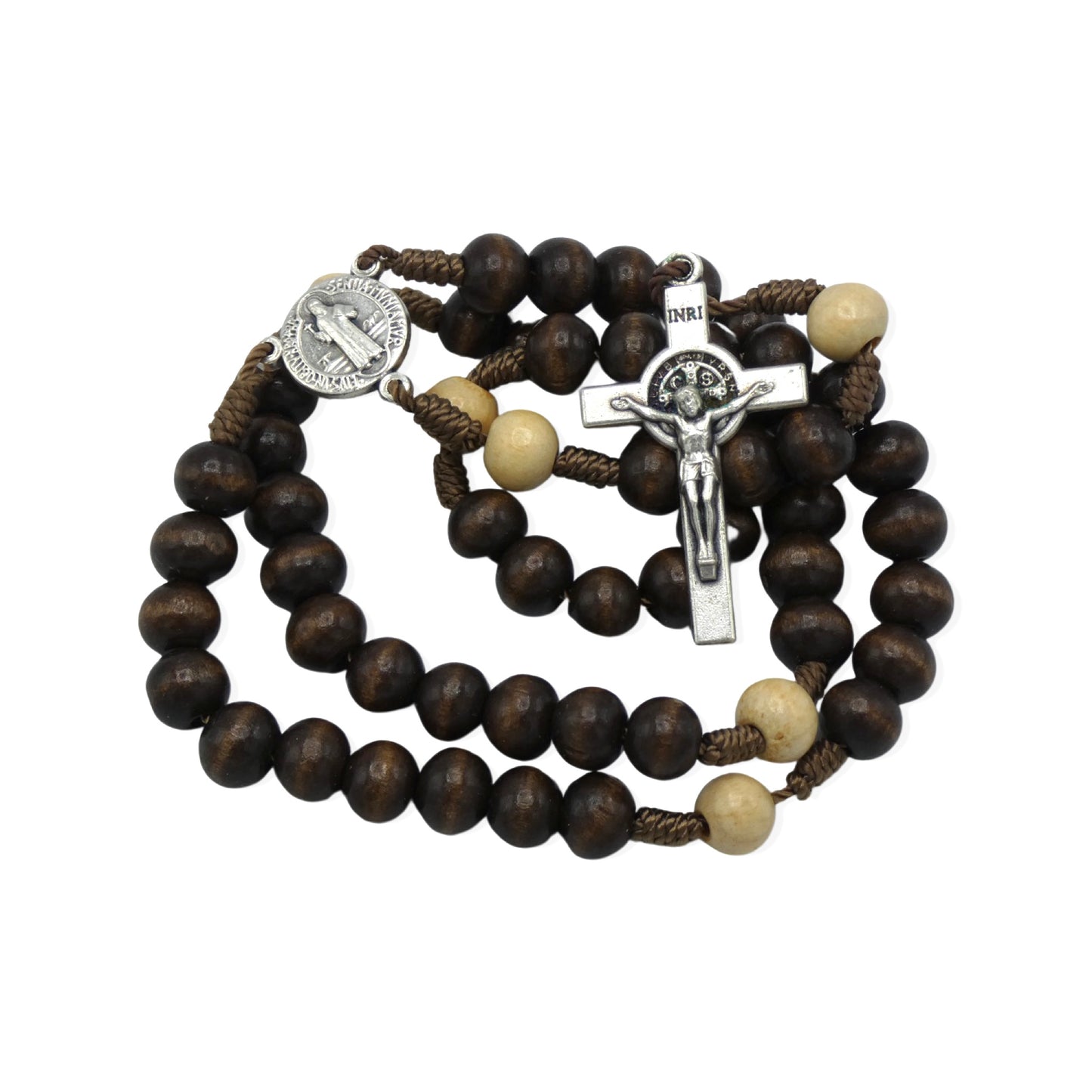 Wood Beads St. Benedict Rosary of Assorted Colors