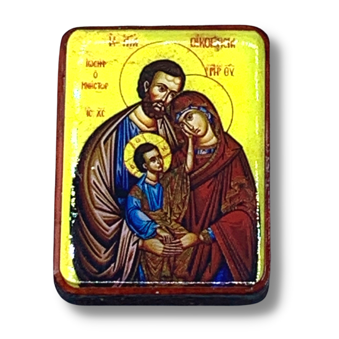 Wood Holy Family Icon