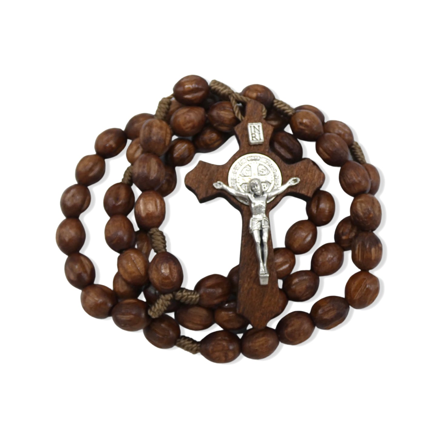Wood St. Benedict Crucifix Rosary of Assorted Colors