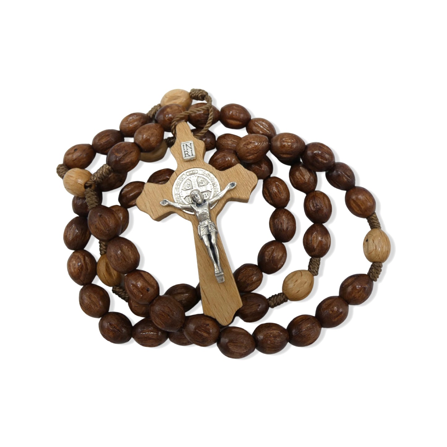 Wood St. Benedict Crucifix Rosary of Assorted Colors