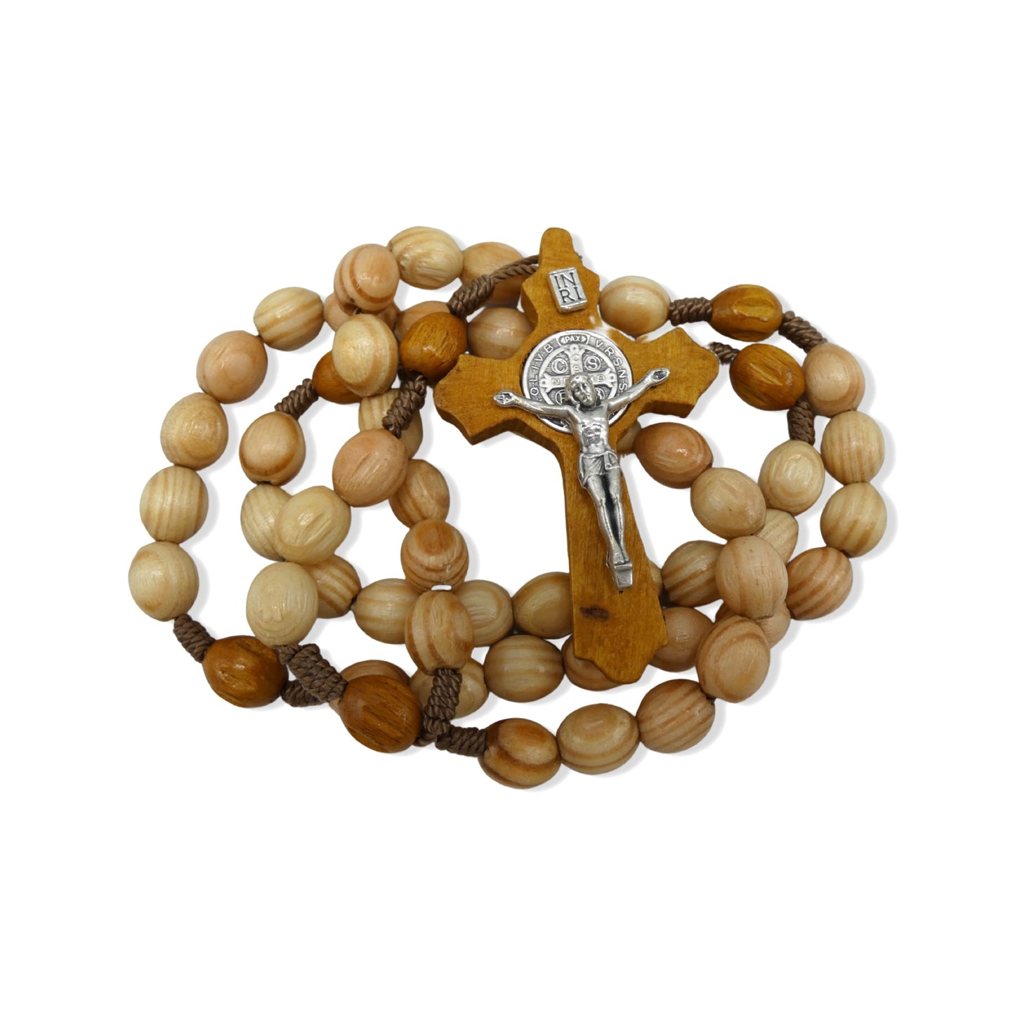 Wood St. Benedict Crucifix Rosary of Assorted Colors
