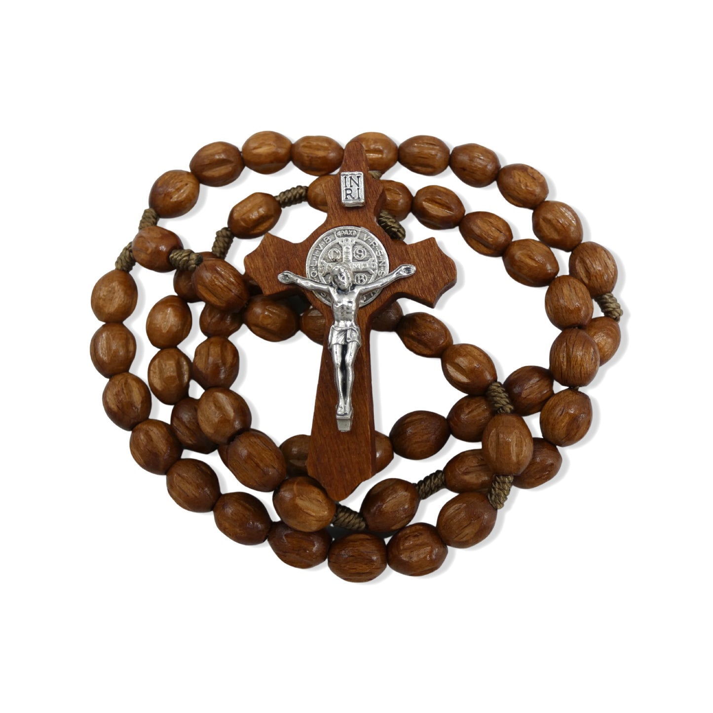Wood St. Benedict Crucifix Rosary of Assorted Colors