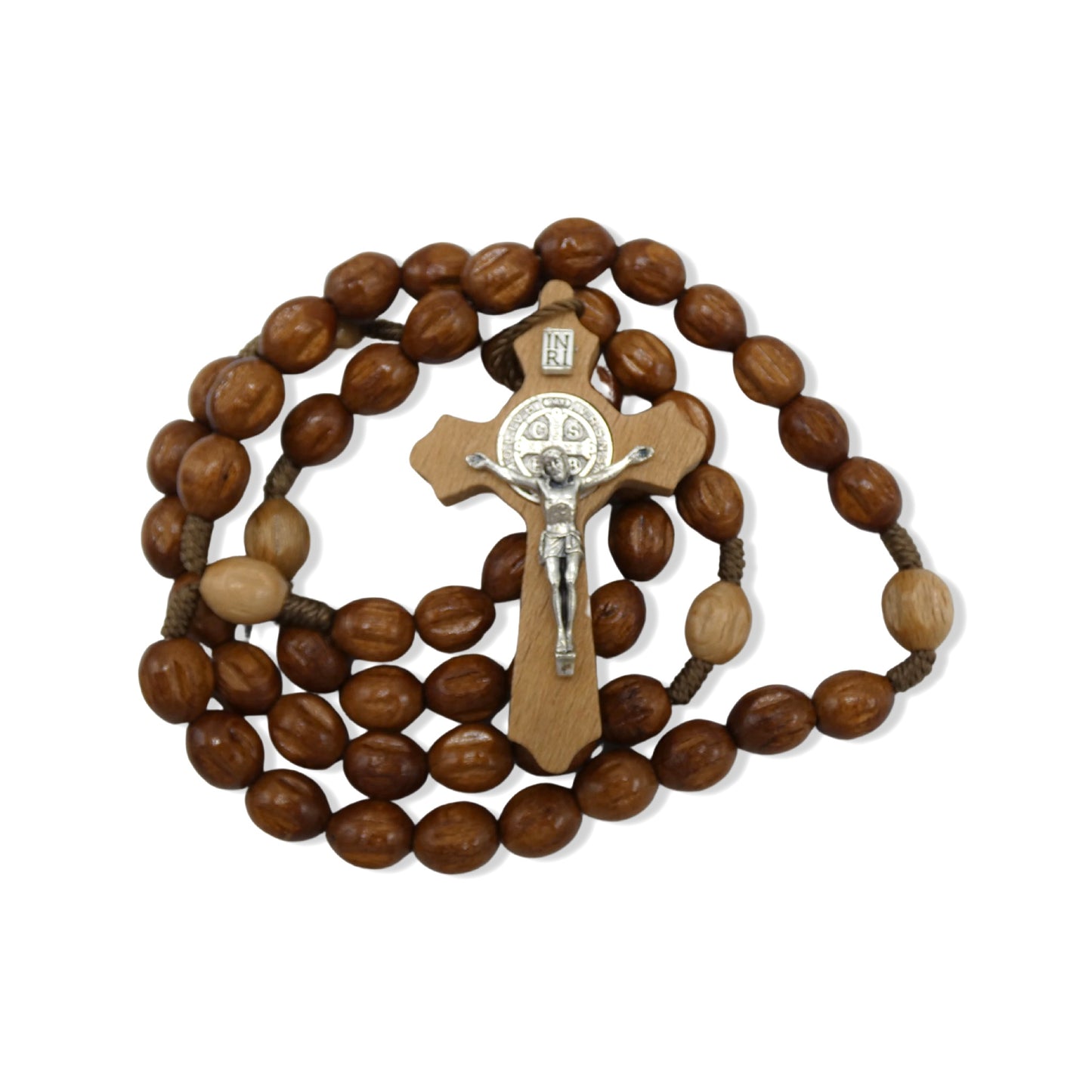 Wood St. Benedict Crucifix Rosary of Assorted Colors