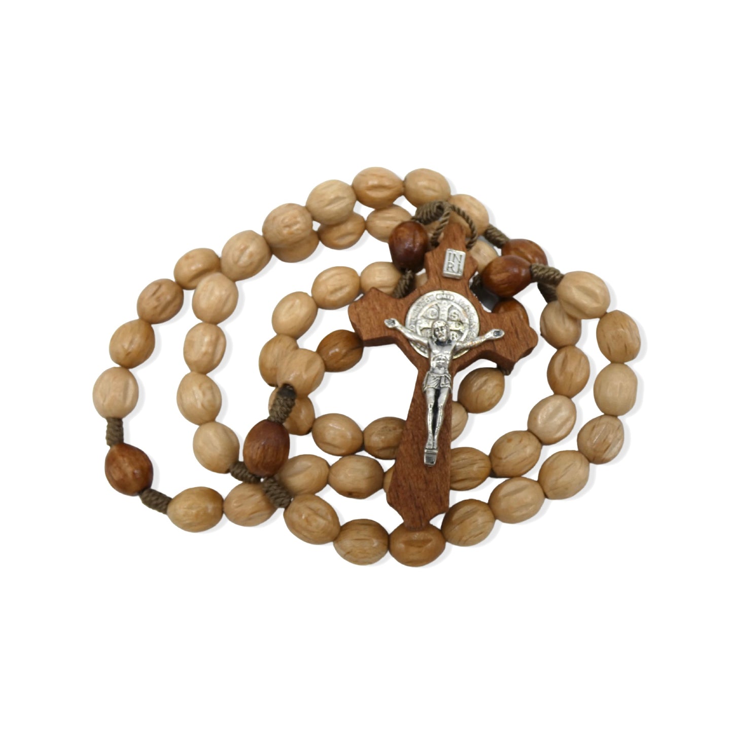 Wood St. Benedict Crucifix Rosary of Assorted Colors