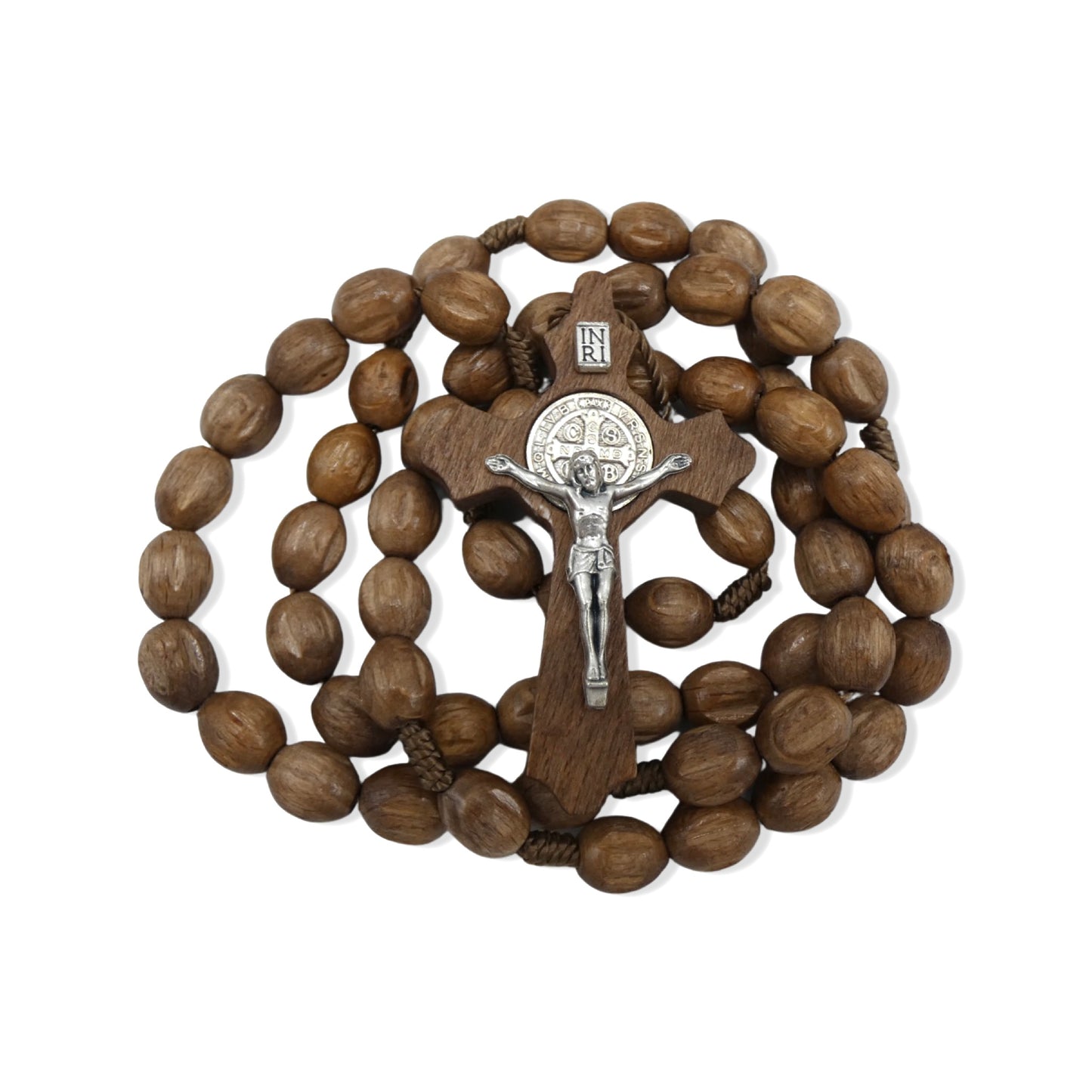 Wood St. Benedict Crucifix Rosary of Assorted Colors
