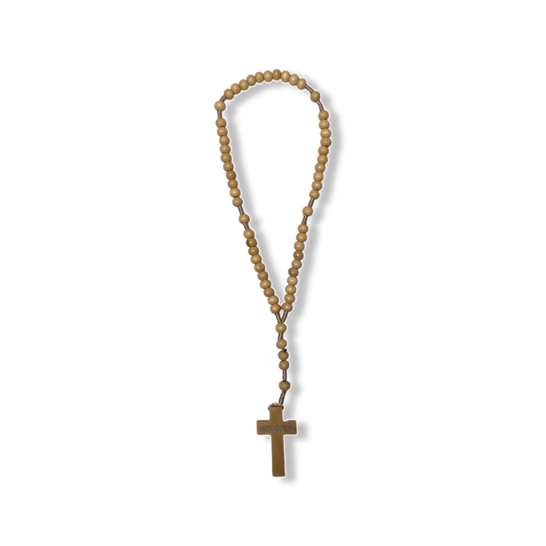 Wooden Queen of Peace String Rosary