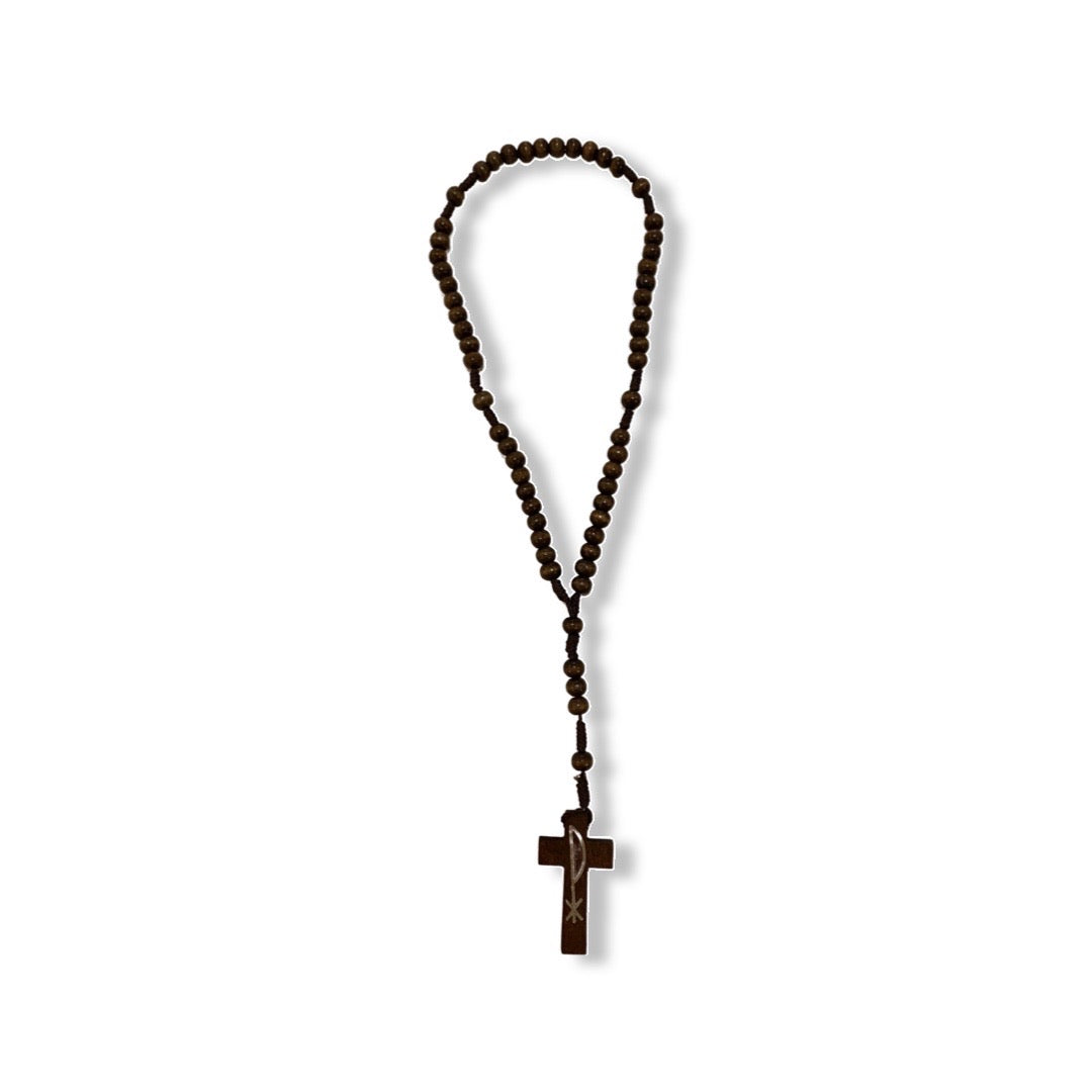 Wooden Queen of Peace String Rosary