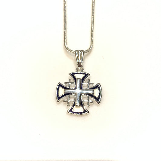 Stainless Steel Jerusalem Cross Necklace