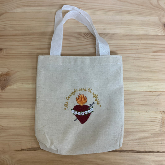 Embroidered Small Tote Bag by SCTJM