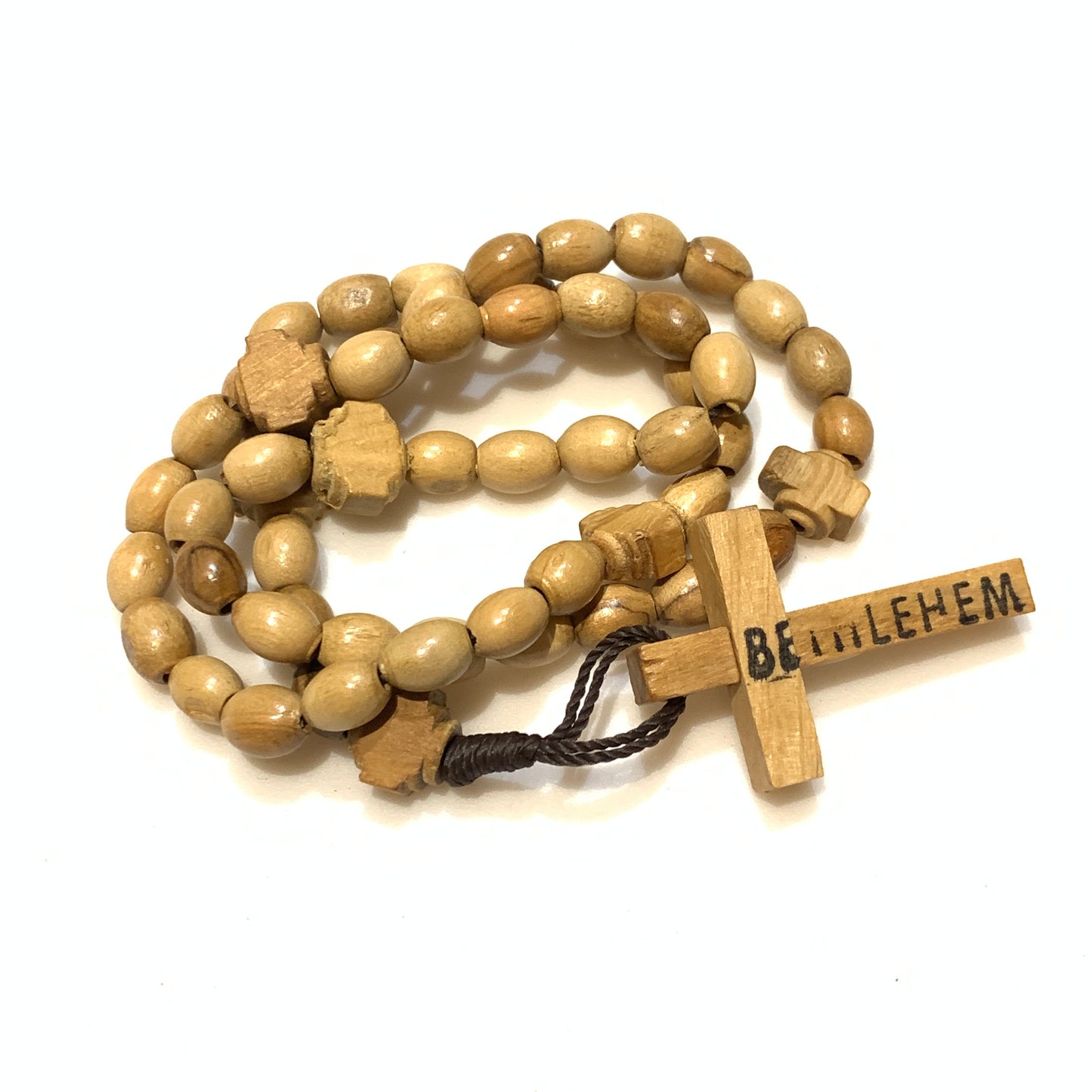 Olive Wood Cross Rosary