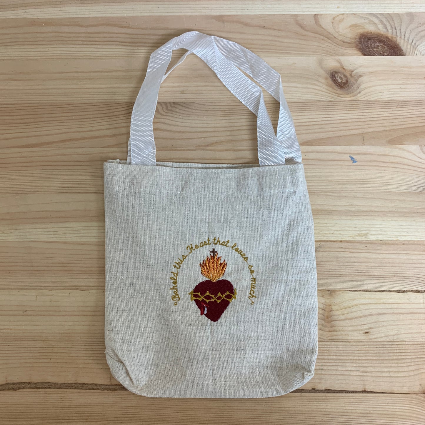 Embroidered Small Tote Bag by SCTJM