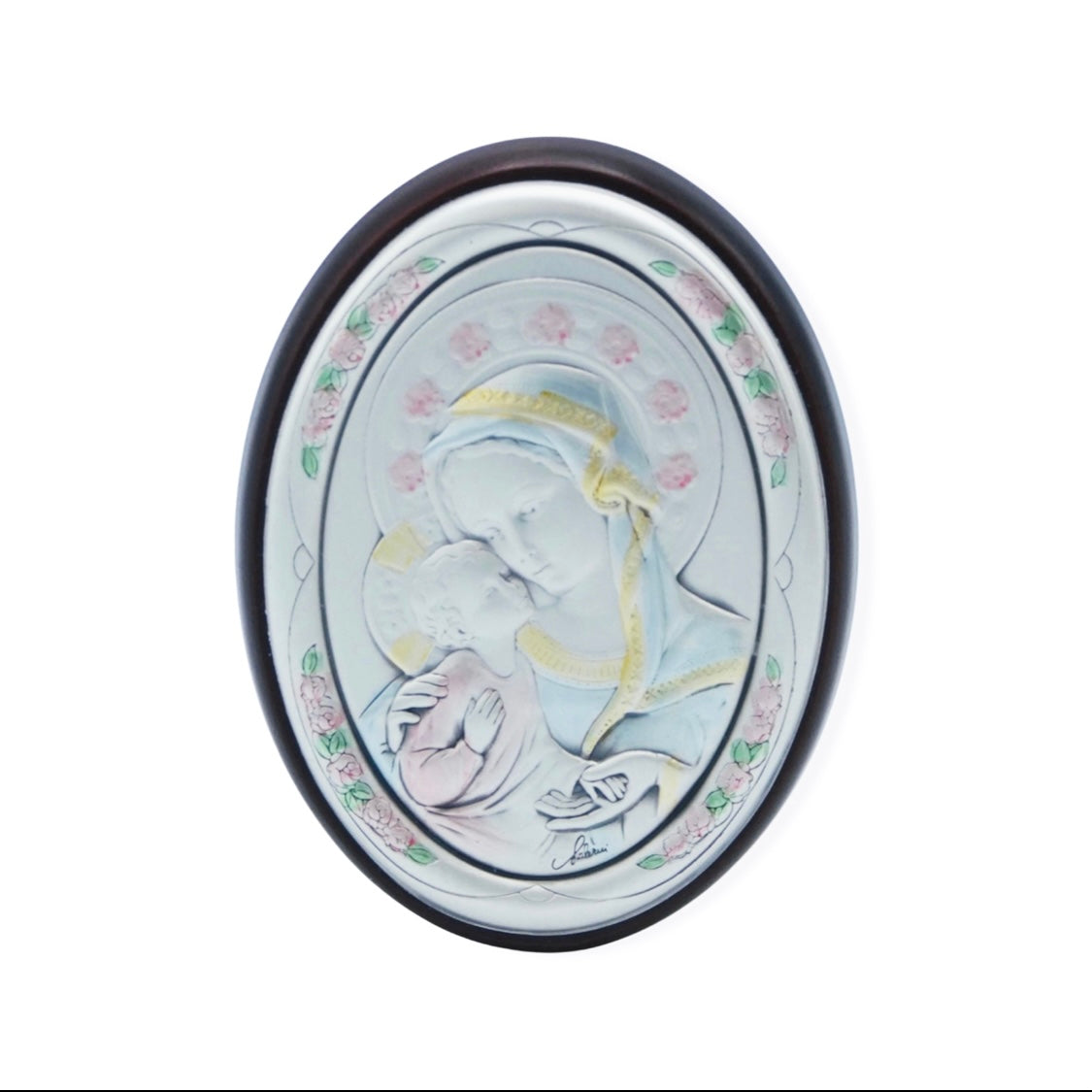 Colored Silver Image of Our Lady of Perpetual Help