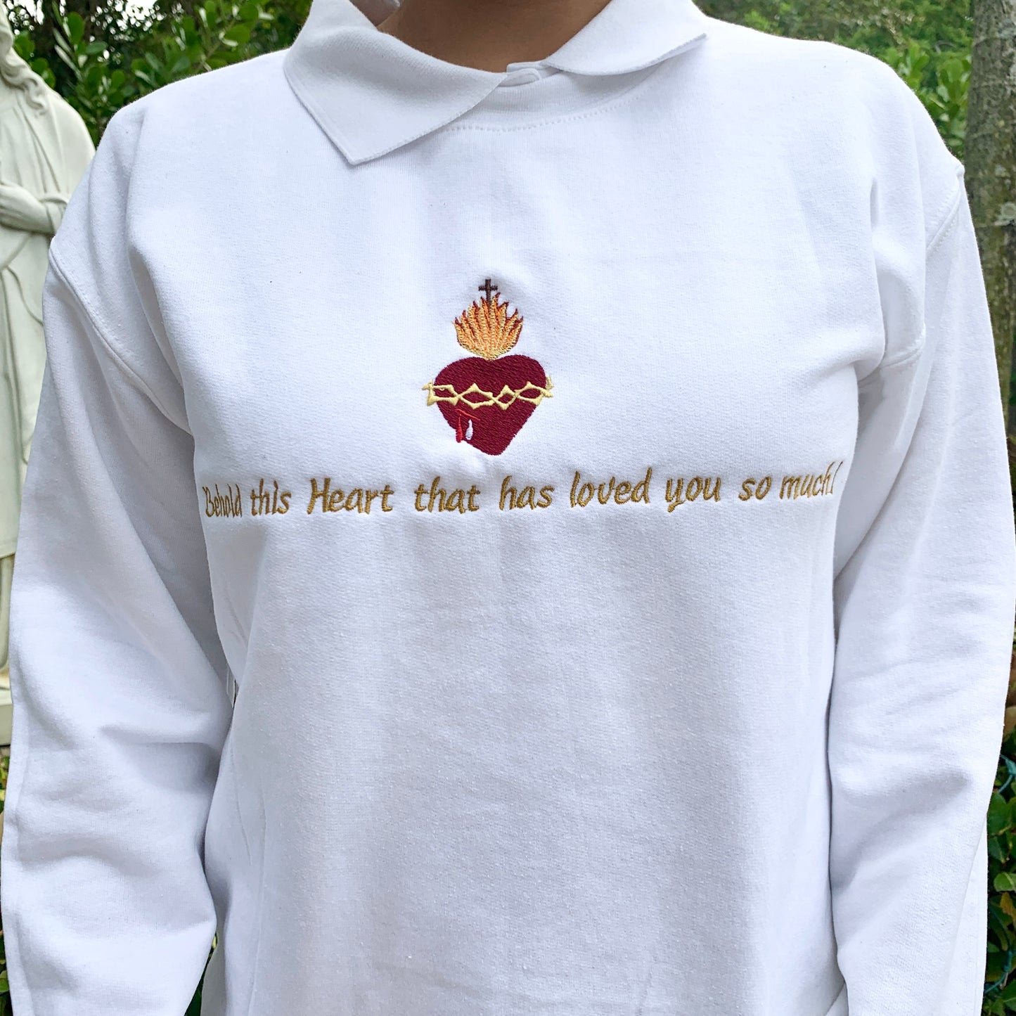 "Behold This Heart" Embroidered Crewneck Sweater by SCTJM