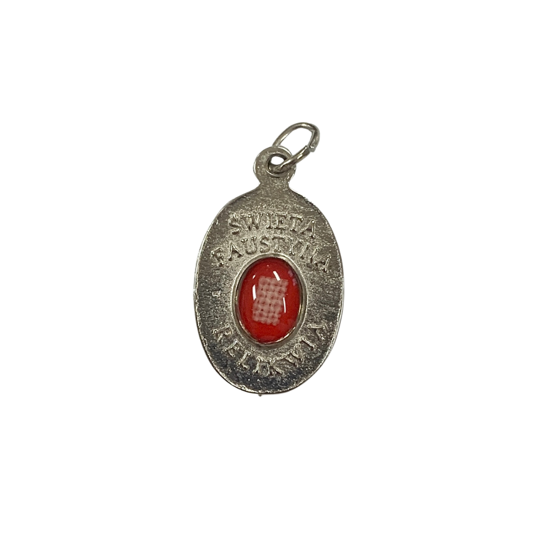 Oval St. Faustina Medal with Relic