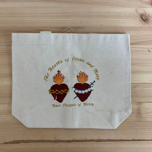 Embroidered Small Canvas Tote Bag by SCTJM