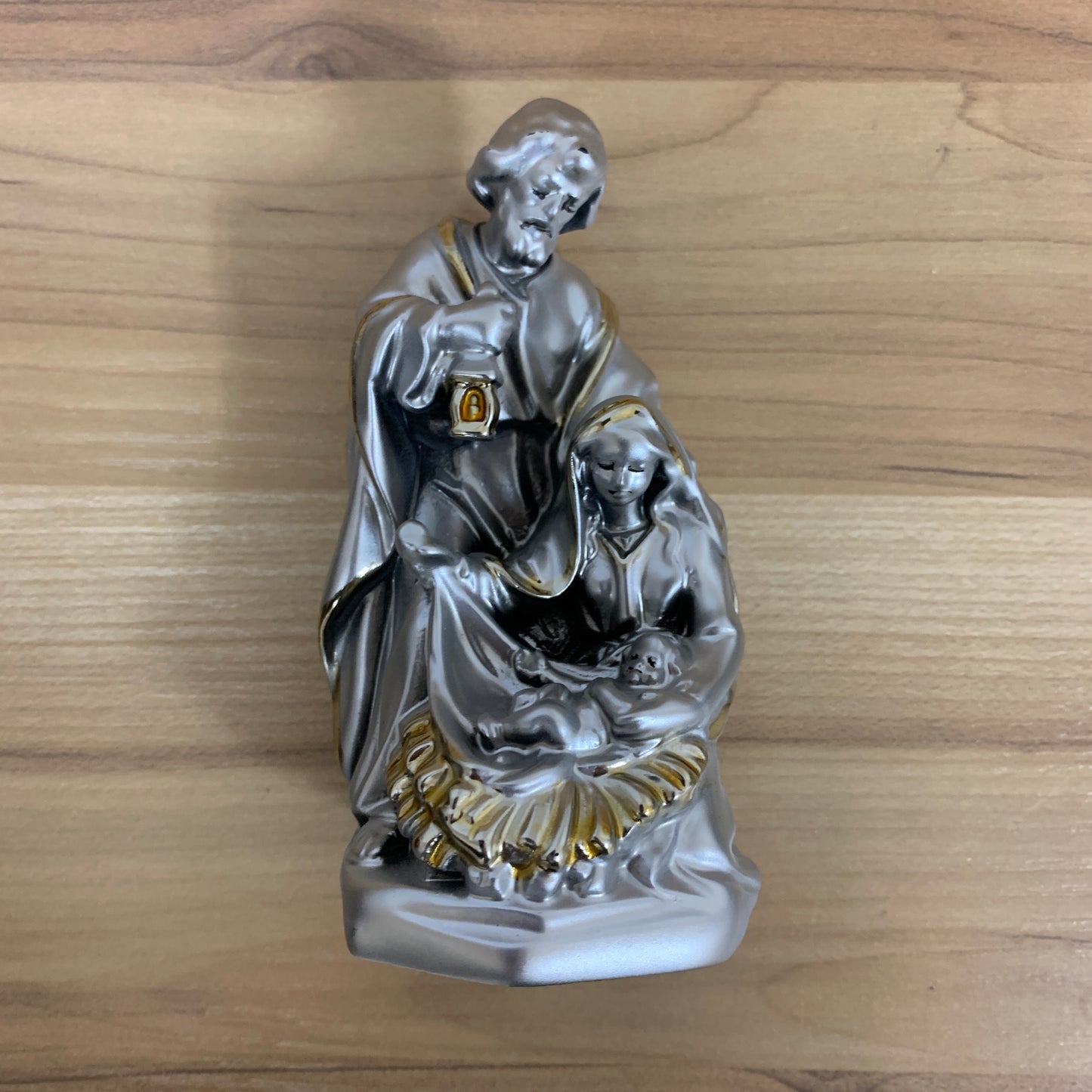 Silver Holy Family Statue