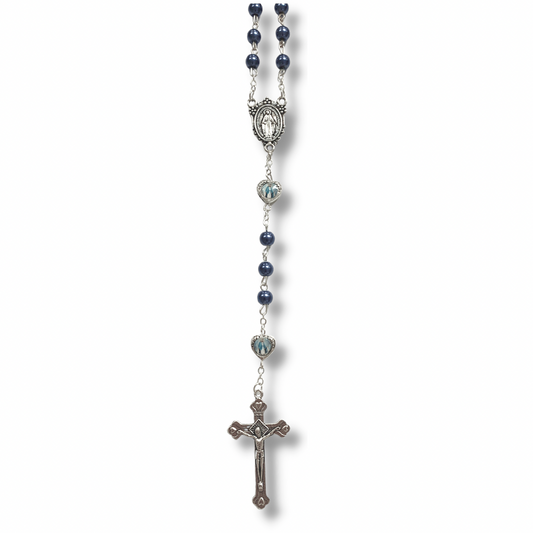 Imitation Pearl Miraculous Medal Rosary